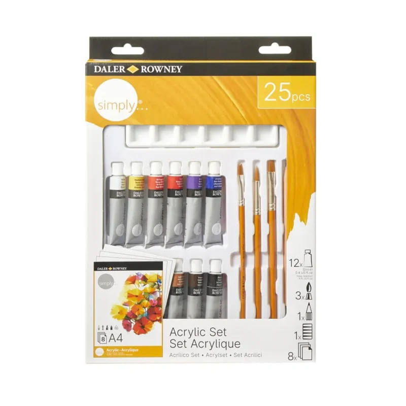 Set di tecniche di pittura acrilica Simply Acrylic (Daler Rowney)