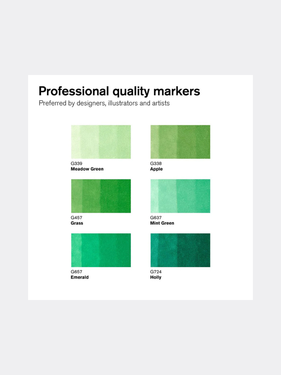 Set Promarker Green Tones (Winsor & Newton) - immagine 2